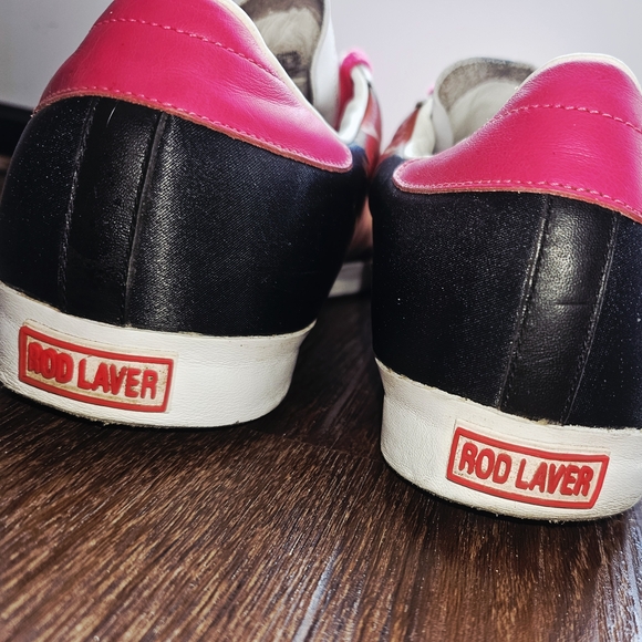 adidas White Sneakers with Pink Laces and Sunset Graphic - Picture 2 of 6